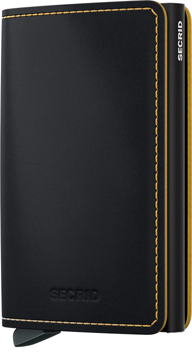 Slimwallet Matte Black & Ochre Secrid