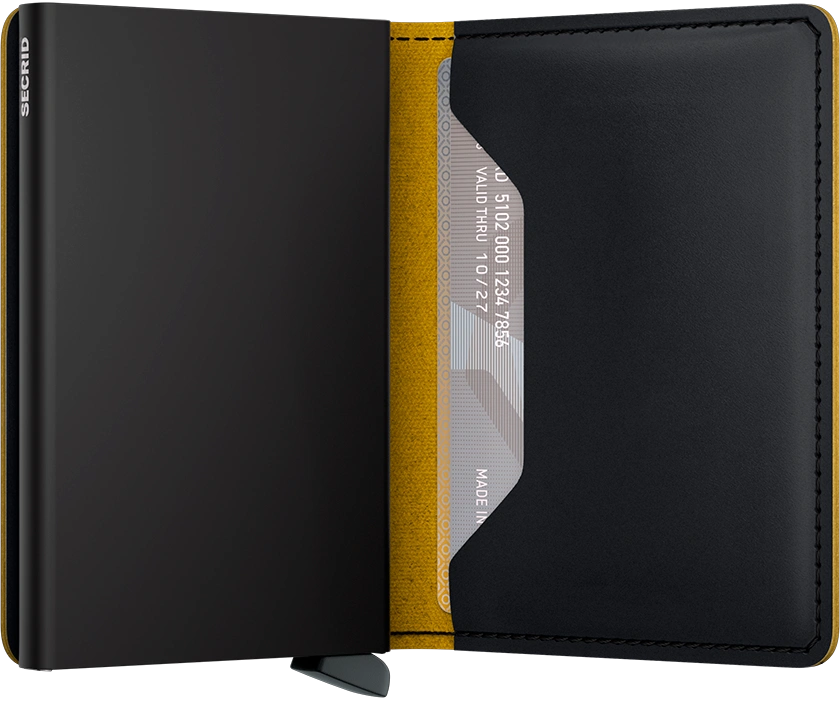 Slimwallet Matte Black & Ochre Secrid