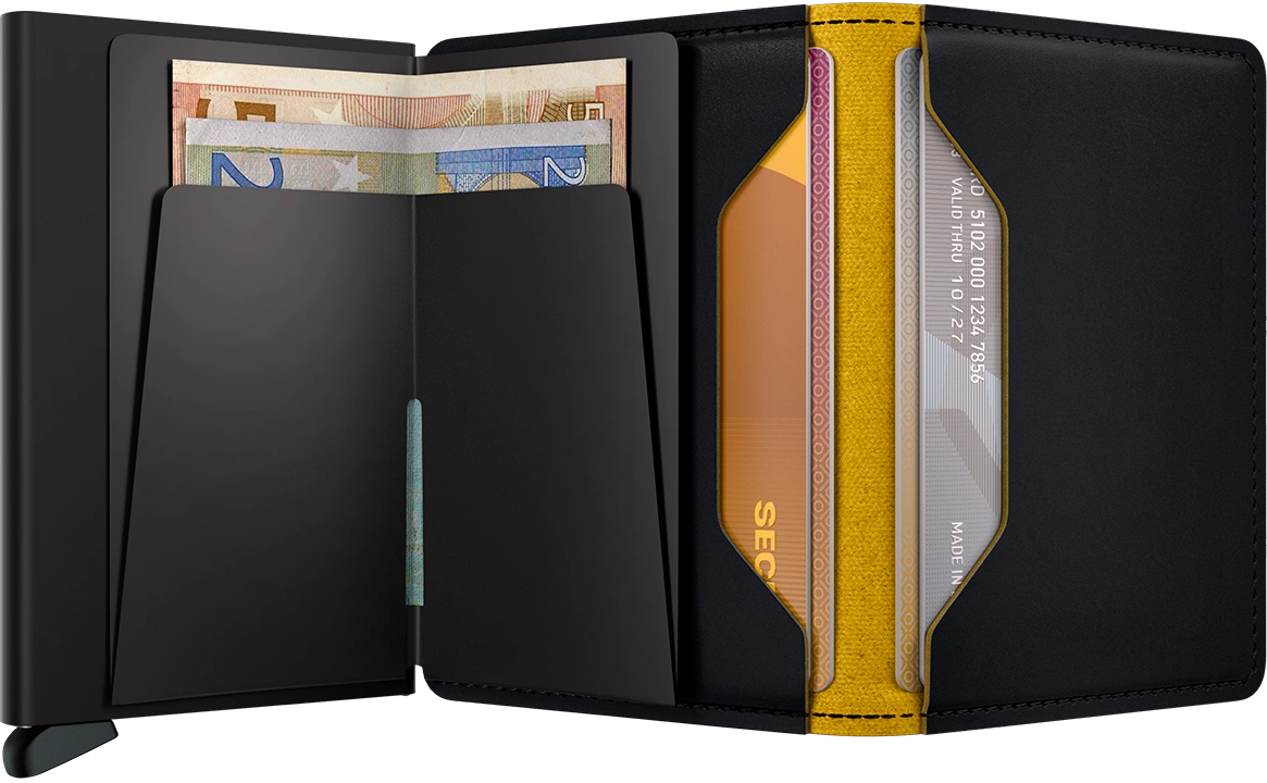Slimwallet Matte Black & Ochre Secrid