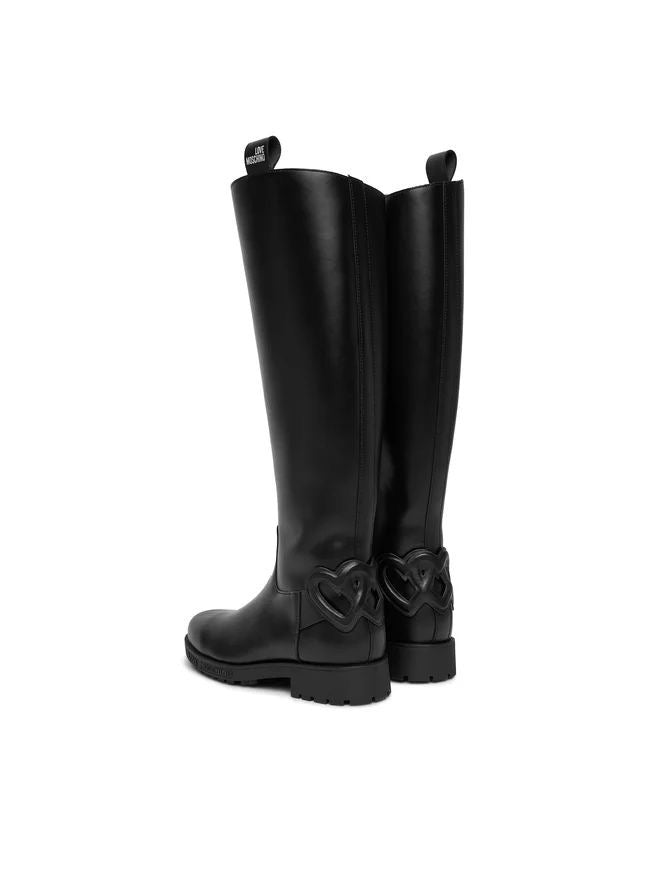 Stivali alti in pelle al ginocchio JA26064G0NIA0000 Love Moschino