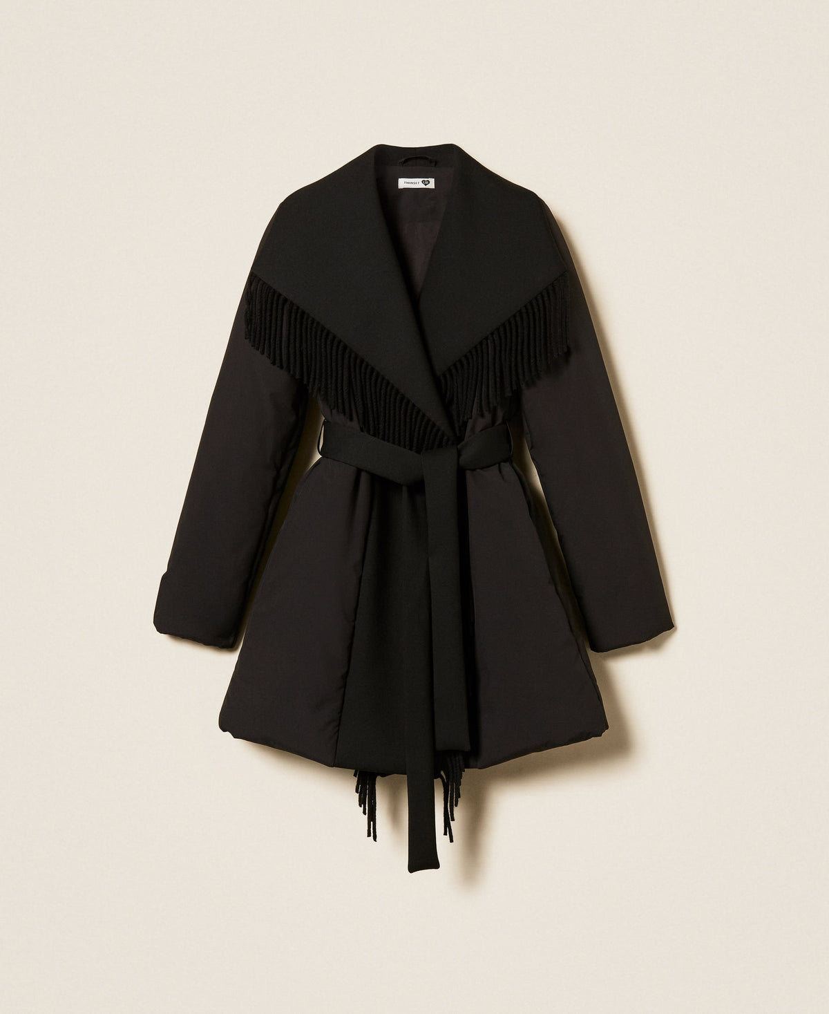 Giacca imbottita con frange Twinset