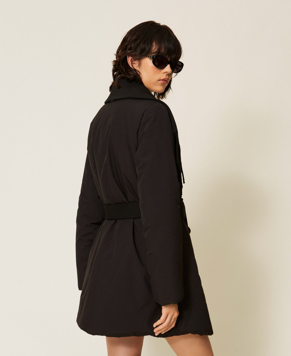 Giacca imbottita con frange Twinset