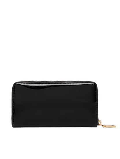 Portafoglio nero  vernice Love Moschino