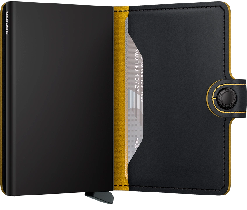 Miniwallet Matte Black &amp; Ochre Secrid