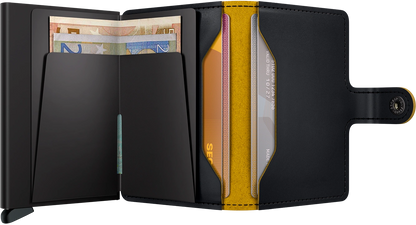 Miniwallet Matte Black &amp; Ochre Secrid